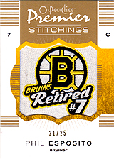 2007-2008 OPC Premier Stitchings PS-PE Phil Esposito