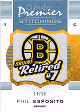 2007-2008 OPC Premier Stitchings PS-PE Phil Esposito