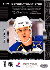 2007-2008 OPC Premier Stitchings PS-PK Paul Kariya