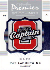 2007-2008 OPC Premier Stitchings PS-PL Pat LaFontaine