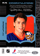 2007-2008 OPC Premier Stitchings PS-PL Pat LaFontaine