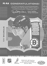 2007-2008 OPC Premier Stitchings PS-RA Ray Bourque