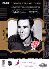 2007-2008 OPC Premier Stitchings PS-RK Red Kelly