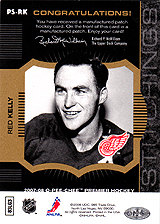 2007-2008 OPC Premier Stitchings PS-RK Red Kelly