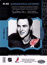 2007-2008 OPC Premier Stitchings PS-RK Red Kelly