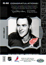 2007-2008 OPC Premier Stitchings PS-RK Red Kelly