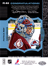2007-2008 OPC Premier Stitchings PS-RO Patrick Roy