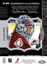 2007-2008 OPC Premier Stitchings PS-RO Patrick Roy