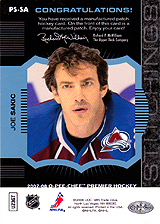 2007-2008 OPC Premier Stitchings PS-SA Joe Sakic