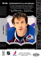 2007-2008 OPC Premier Stitchings PS-SA Joe Sakic
