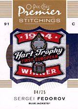 2007-2008 OPC Premier Stitchings PS-SF Sergei Fedorov