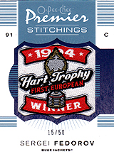 2007-2008 OPC Premier Stitchings PS-SF Sergei Fedorov