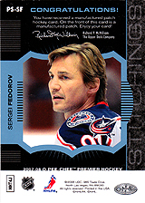 2007-2008 OPC Premier Stitchings PS-SF Sergei Fedorov