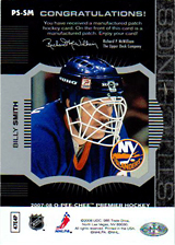 2007-2008 OPC Premier Stitchings PS-SM Billy Smith