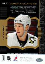 2007-2008 OPC Premier Stitchings PS-ST Jordan Stall