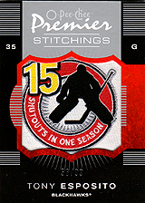 2007-2008 OPC Premier Stitchings PS-TE Tony Esposito