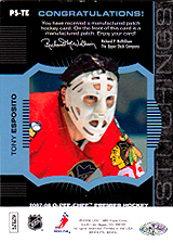 2007-2008 OPC Premier Stitchings PS-TE Tony Esposito