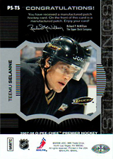 2007-2008 OPC Premier Stitchings PS-TS Teemu Selanne