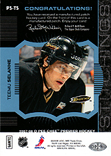 2007-2008 OPC Premier Stitchings PS-TS Teemu Selanne