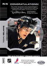 2007-2008 OPC Premier Stitchings PS-TS Teemu Selanne