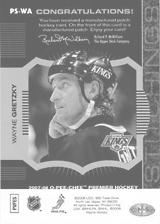 2007-2008 OPC Premier Stitchings PS-WA Wayne Gretzky