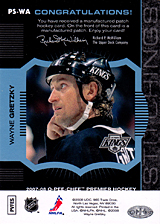 2007-2008 OPC Premier Stitchings PS-WA Wayne Gretzky