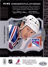 2007-2008 OPC Premier Stitchings PS-WG Wayne Gretzky