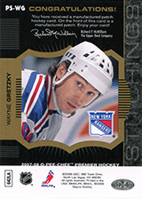 2007-2008 OPC Premier Stitchings PS-WG Wayne Gretzky