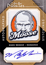 2007-2008 OPC Premier Stitchings Auto APS-ME Mark Messier