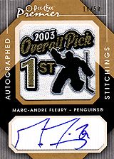 2007-2008 OPC Premier Stitchings Auto APS-MF Marc-Andre Fleury