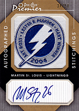 2007-2008 OPC Premier Stitchings Auto APS-MS Martin St. Louis