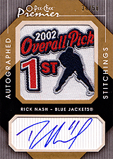 2007-2008 OPC Premier Stitchings Auto APS-RN Rick Nash