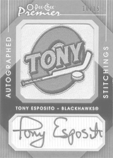 2007-2008 OPC Premier Stitchings Auto APS-TE Tony Esposito