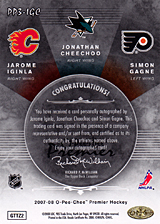 2007-2008 OPC Premier TRIOS PP3-IGC 