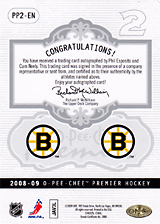 2008-2009 OPC Premier DUOS PP2-EN Cam Neely :: Phil Esposito