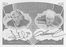 2008-2009 OPC Premier DUOS PP2-LN Henrik Lundqvist :: Markus Naslund