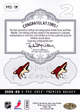 2008-2009 OPC Premier DUOS PP2-TM Kyle Turris :: Peter Mueller