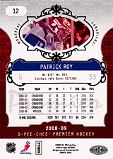 2008-2009 OPC Premier Regular Card 12 
