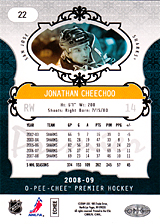 2008-2009 OPC Premier Regular Card 22 