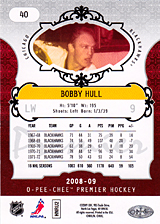 2008-2009 OPC Premier Regular Card 40 