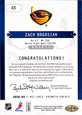 2008-2009 OPC Premier Rookies - Auto 43 