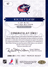 2008-2009 OPC Premier Rookies - Auto 47 