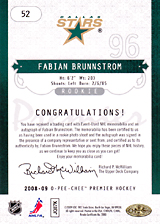 2008-2009 OPC Premier Rookies - Auto 52 