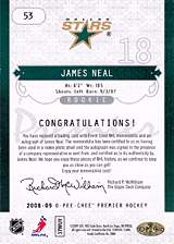 2008-2009 OPC Premier Rookies - Auto 53 