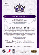 2008-2009 OPC Premier Rookies - Auto 60 