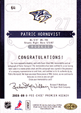 2008-2009 OPC Premier Rookies - Auto 64 