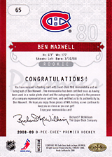 2008-2009 OPC Premier Rookies - Auto 65 