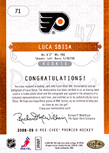 2008-2009 OPC Premier Rookies - Auto 71 