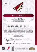 2008-2009 OPC Premier Rookies - Auto 74 
