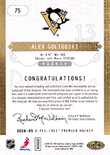 2008-2009 OPC Premier Rookies - Auto 75 